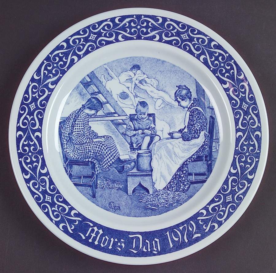 Mother's Day Plate Shelling Peas - No Box by Rorstrand-1