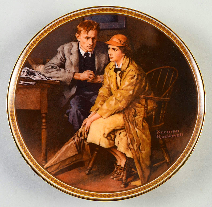 Rediscovered Women Confiding In The Den - Boxed by Rockwell Society-1