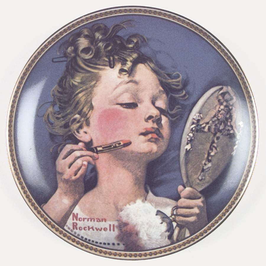 Rediscovered Women Making Believe At The Mirror - Boxed by Rockwell Society-1