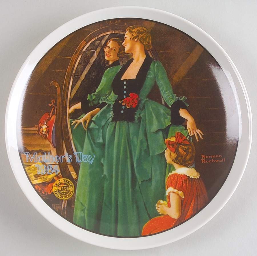 Mothers Day Plate Grandma's Courting Dress - Boxed by Rockwell Society-1