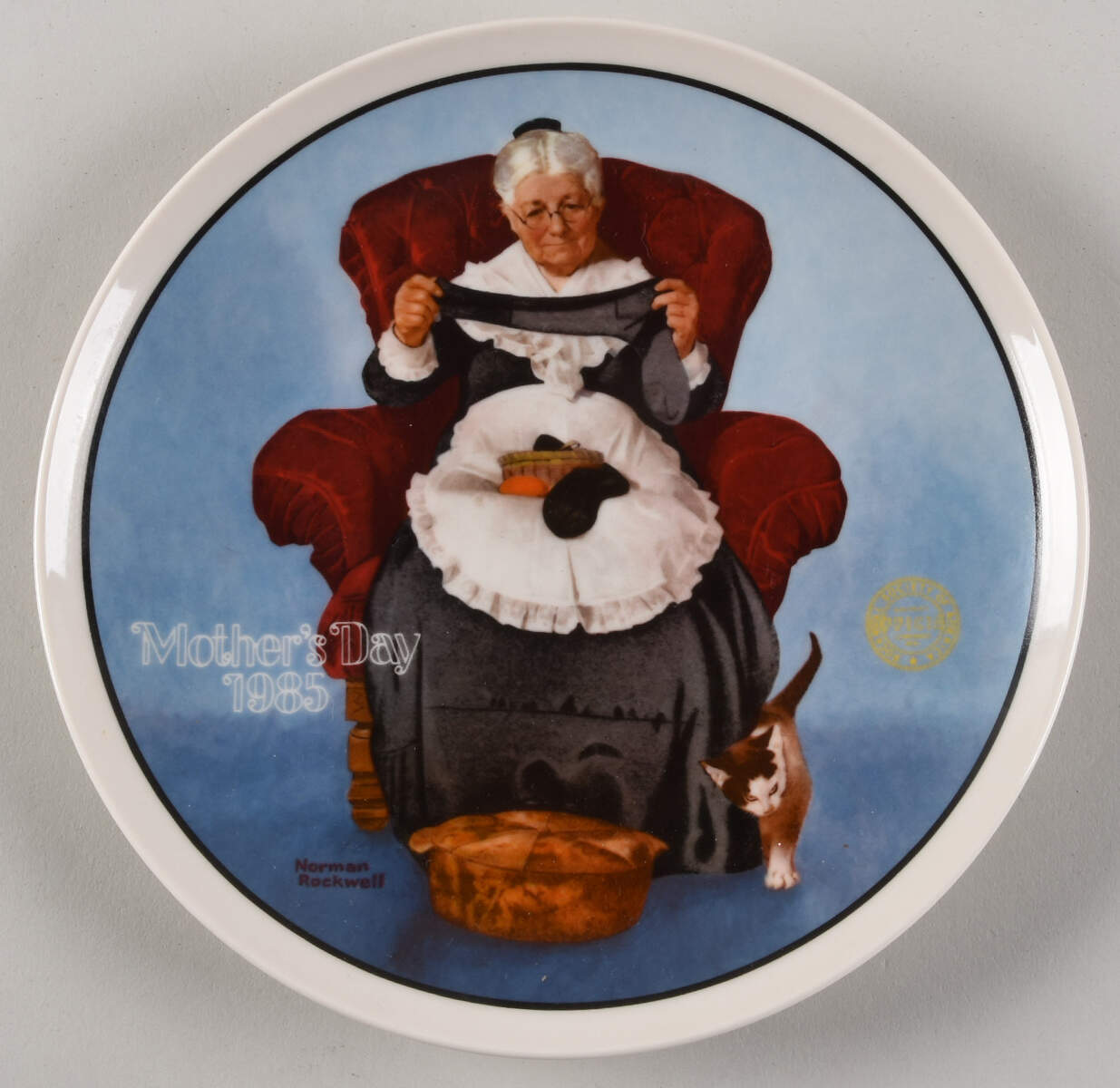 Mothers Day Plate Mending Time - No Box by Rockwell Society-1