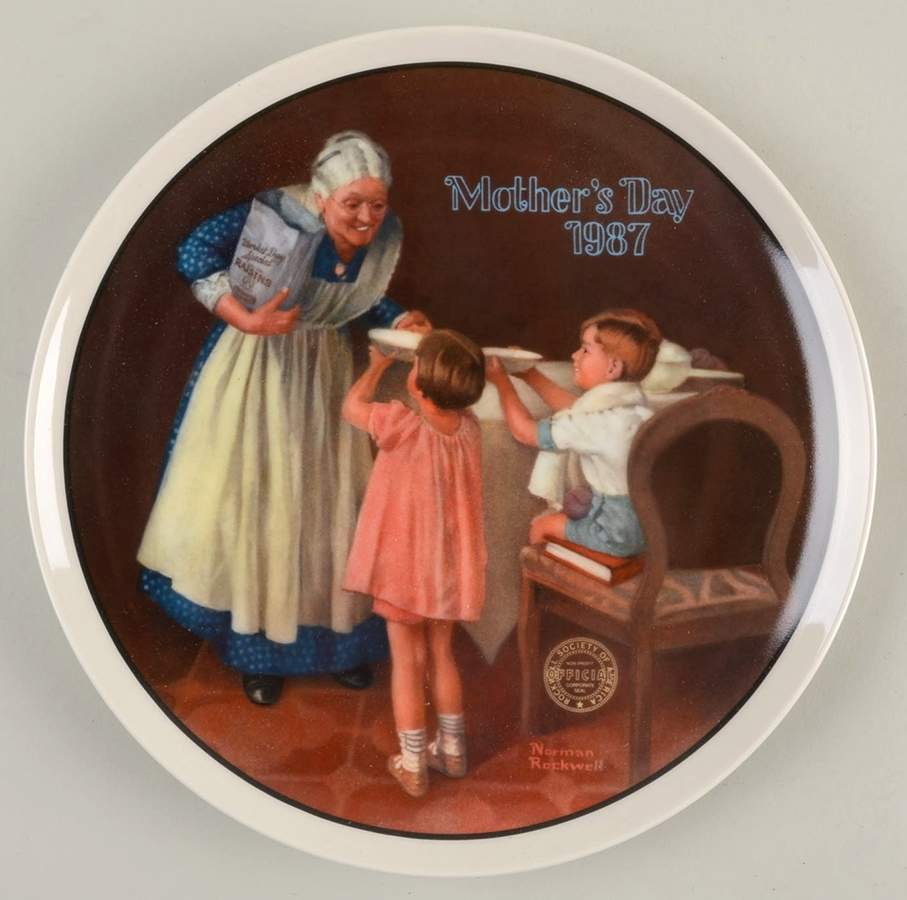 Mothers Day Plate Grandma's Surprise - Boxed by Rockwell Society-1