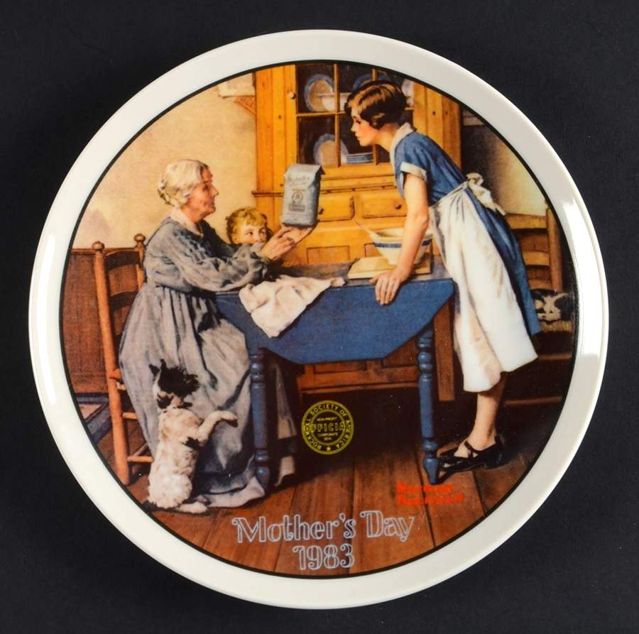 Mothers Day Plate Add Two Cups And A Measure Of Love  - Boxed by Rockwell Society-1
