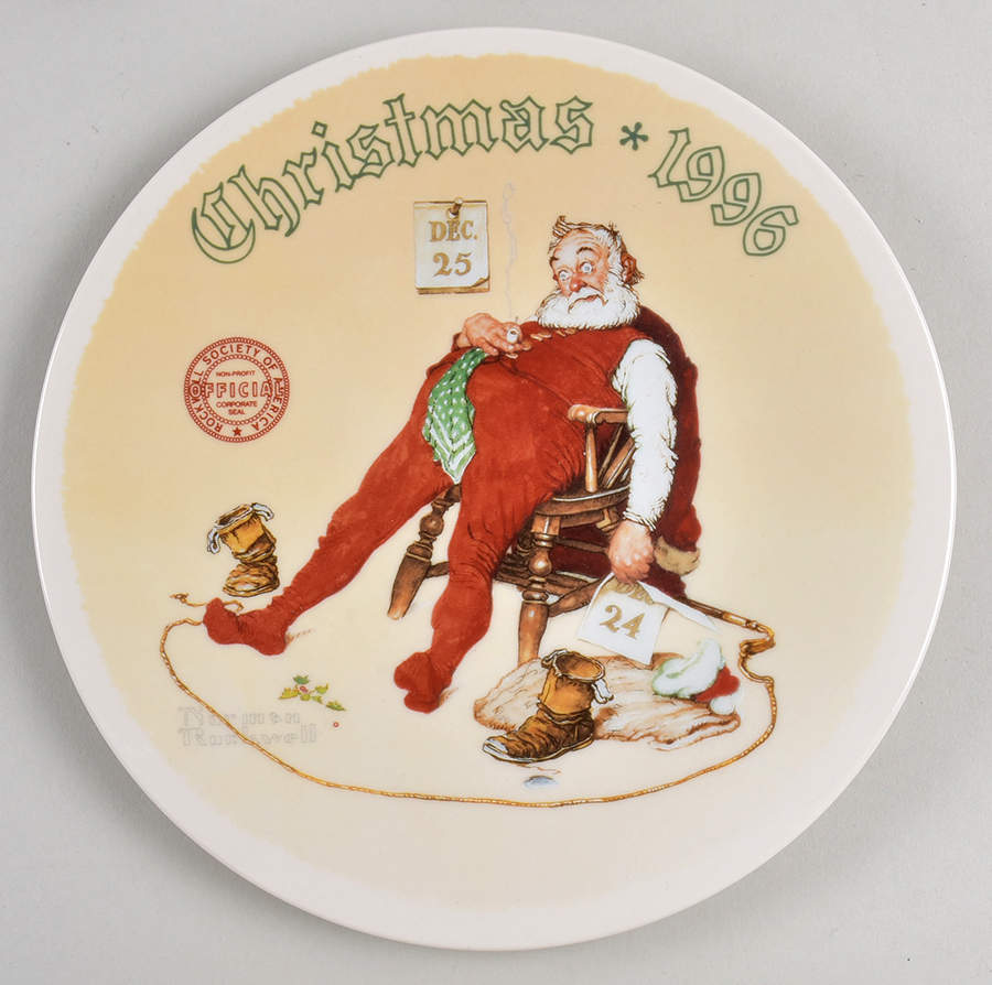 Annual Christmas Plate And To All A Good Night - No Box by Rockwell Society-1