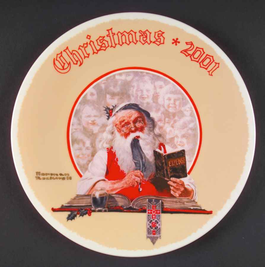 Annual Christmas Plate The Bookkeeper - No Box by Rockwell Society-1