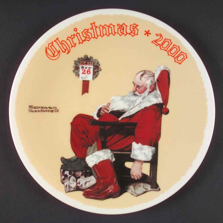 Annual Christmas Plate The Day After Christmas - No Box by Rockwell Society-1