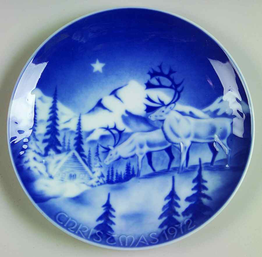 Christmas Plate Elks - No Box by Royale (Germany)-1
