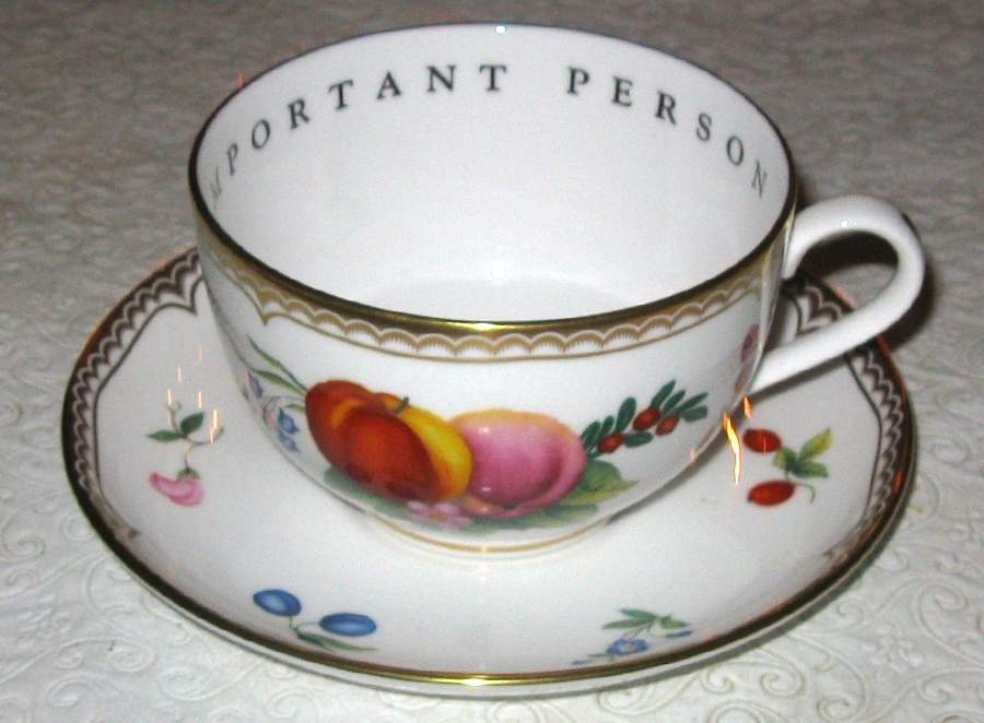Very Important Person Cup & Saucer Gloucester Fruit Cup&Saucer - No Box by Royal Worcester-1