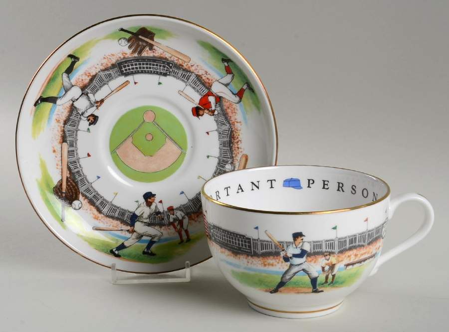 Very Important Person Cup & Saucer Baseball Cup & Saucer - Boxed by Royal Worcester-1