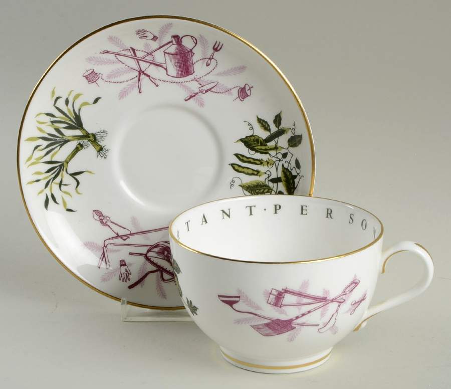 Very Important Person Cup & Saucer Gardener - Boxed by Royal Worcester-1
