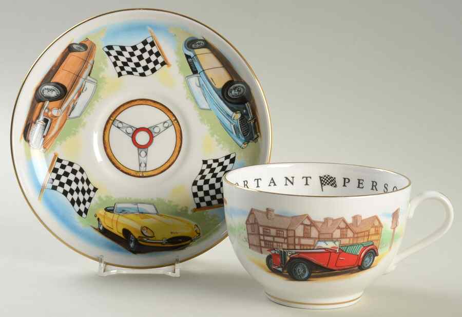 Very Important Person Cup & Saucer Race Cars Cup & Saucer - Boxed by Royal Worcester-1