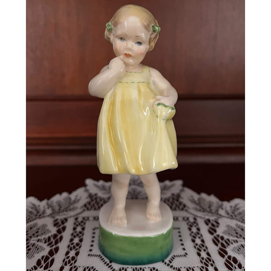 Royal Worcester Figurine Only Me-Yellow Dress - No Box by Royal Worcester-1