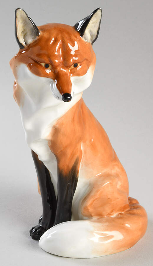 Royal Worcester Figurine Fox - No Box by Royal Worcester-1