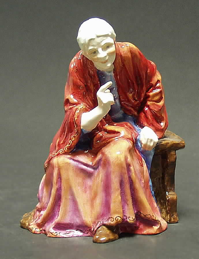 Royal Worcester Figurine Fortune Teller-Red Shawl - No Box by Royal Worcester-1