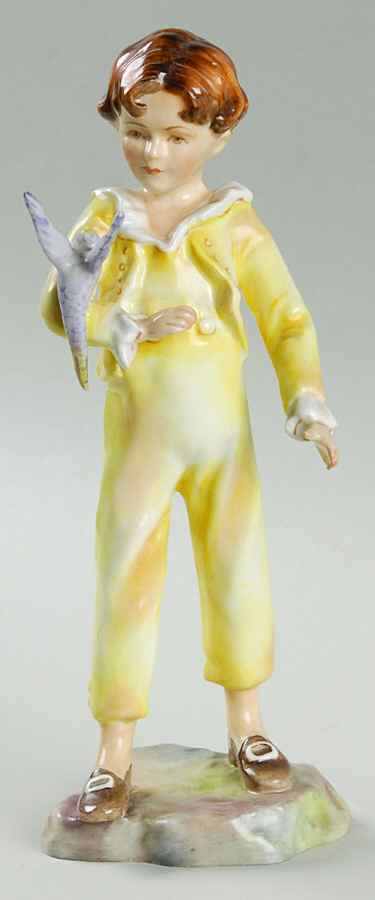 Royal Worcester Figurine The Parakeet-Yellow Suit - No Box by Royal Worcester-1