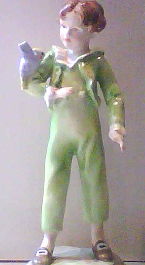 Royal Worcester Figurine The Parakeet-Green Suit - No Box by Royal Worcester-1