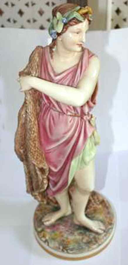 Royal Worcester Figurine Woman Hunter W/ Fish - No Box by Royal Worcester-1