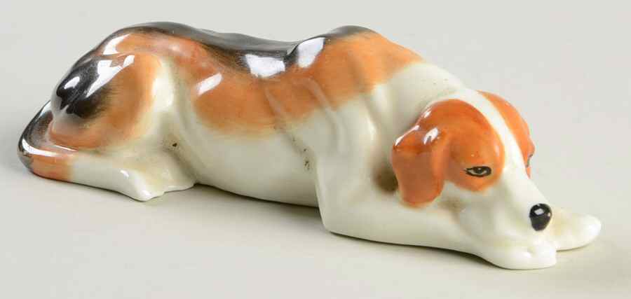 Royal Worcester Figurine Hound (Lying, No Base) - No Box by Royal Worcester-1