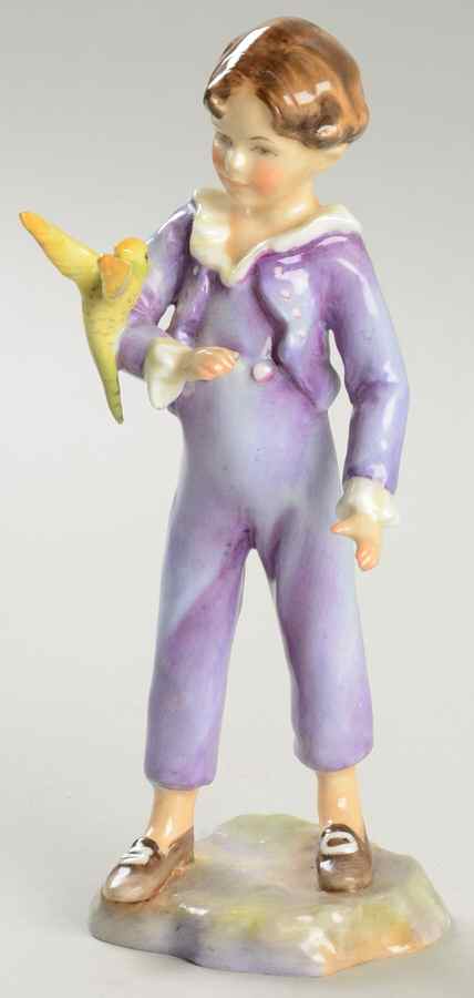 Royal Worcester Figurine The Parakeet-Purple Suit - No Box by Royal Worcester-1