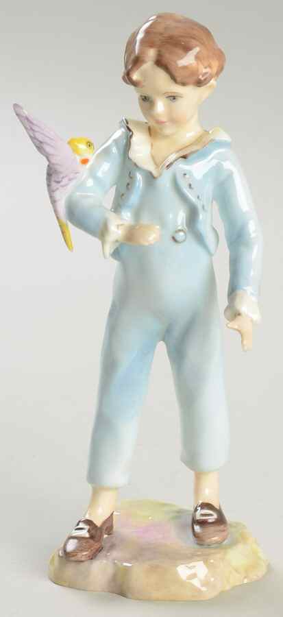 Royal Worcester Figurine The Parakeet-Blue Suit - No Box by Royal Worcester-1