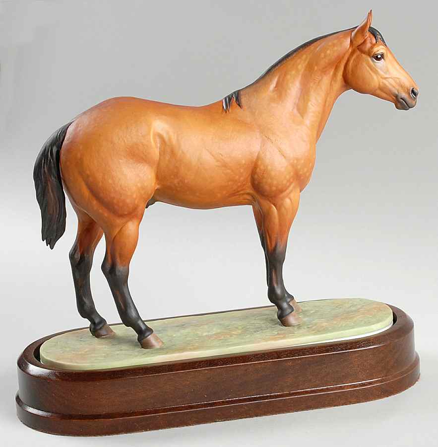 Doris Lindner Quarter Horse-Poco Stampede - No Box by Royal Worcester-1