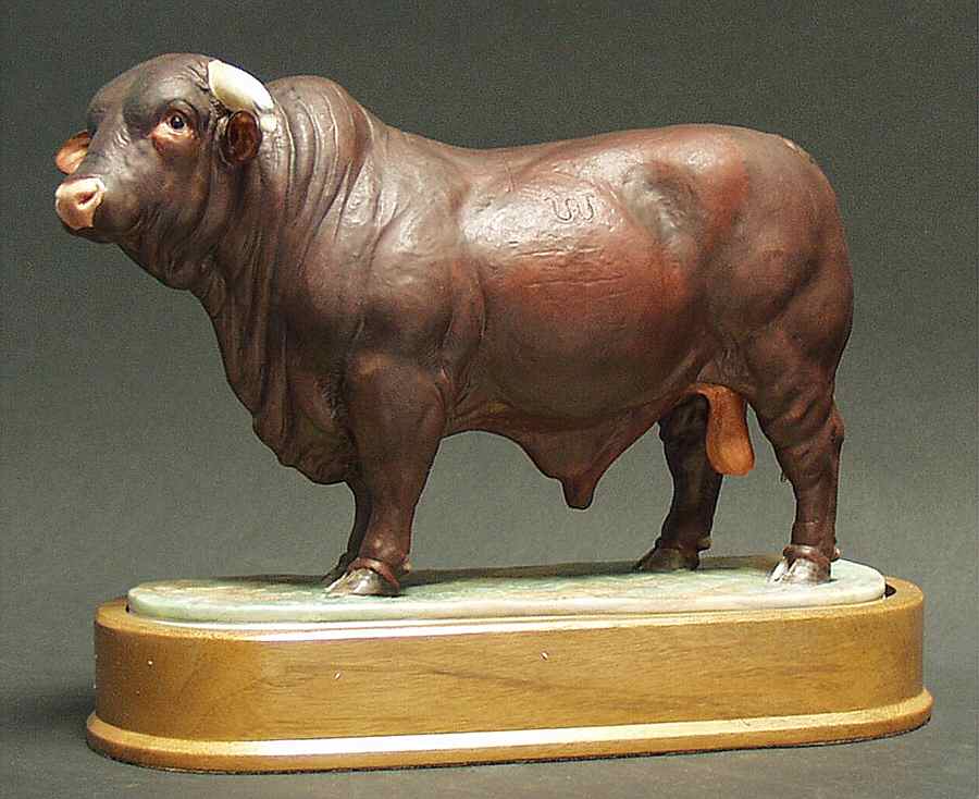 Doris Lindner Santa Gertrudis Bull-Prince - Boxed by Royal Worcester-1