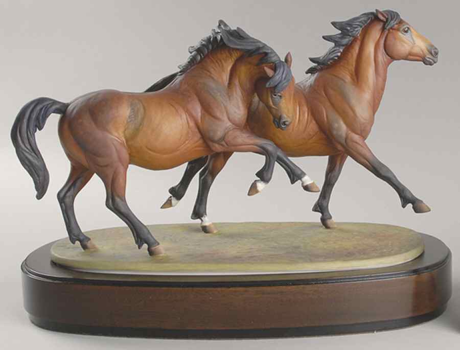 Doris Lindner Galloping Dartmoor Poines - Boxed by Royal Worcester-1