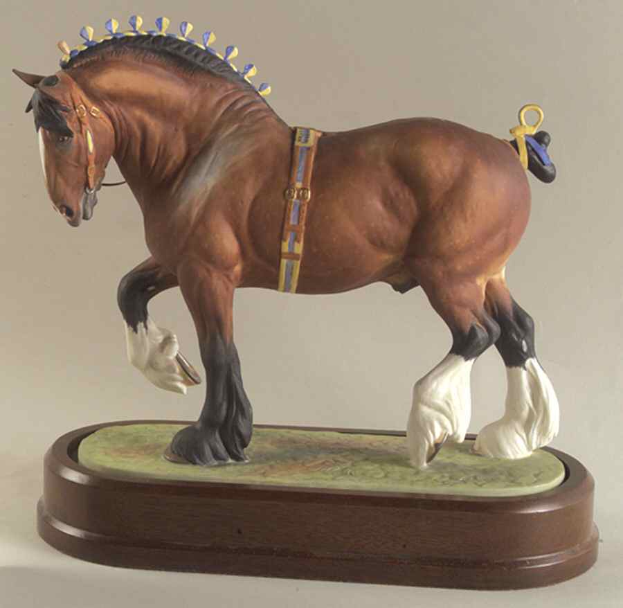 Doris Lindner Shire Stallion - Boxed by Royal Worcester-1