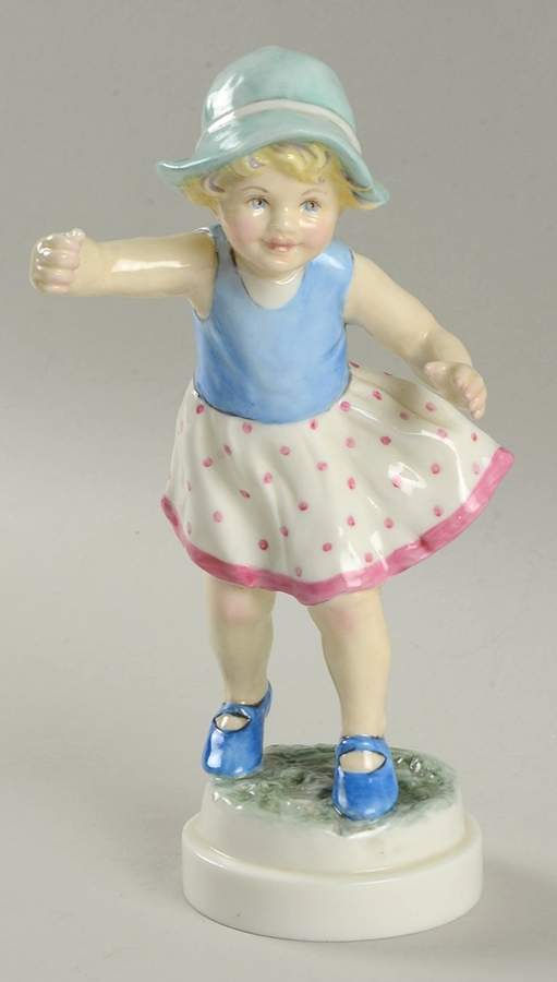 Days of The Week #2 Sunday Girl-Without Pin Wheel - No Box by Royal Worcester-1