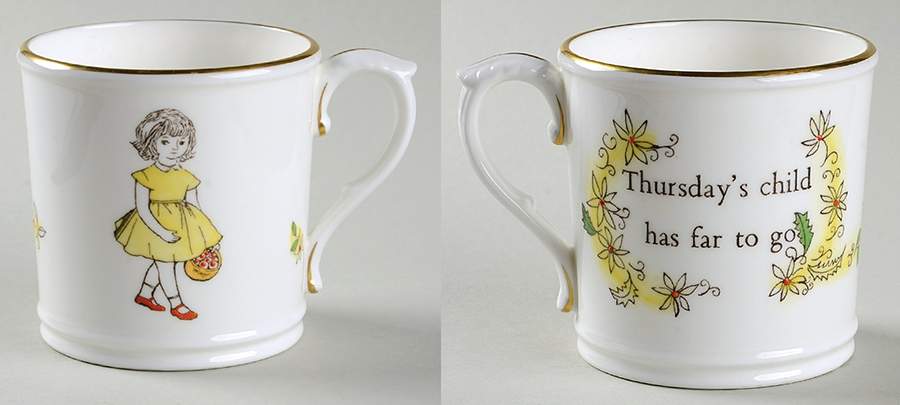Days of The Week-Mug Thursday-Girl - No Box by Royal Worcester-1