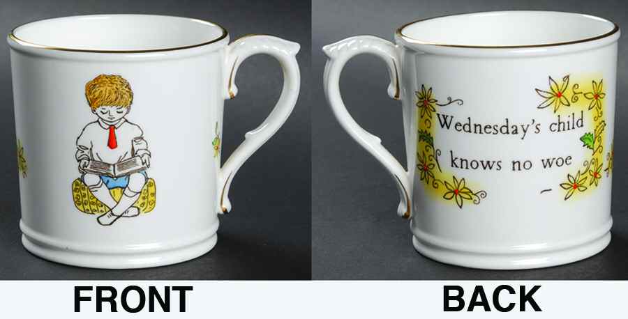 Days of The Week-Mug Wednesday-Boy - No Box by Royal Worcester-1
