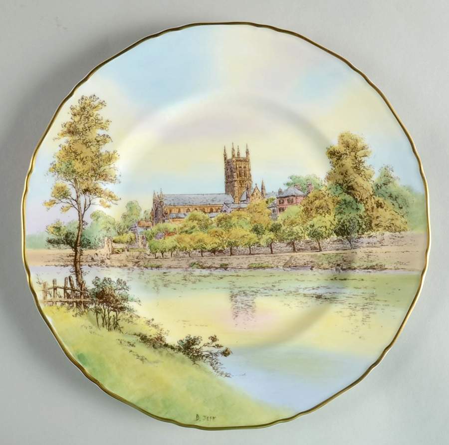 Royal Worcester Plates Worcester Cathedral-Factory Visit - No Box by Royal Worcester-1