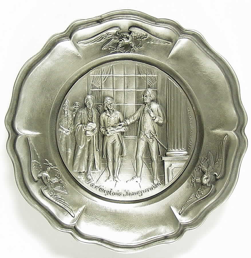 American Historical Washington's Inauguration - With Box by Royal Worcester-1