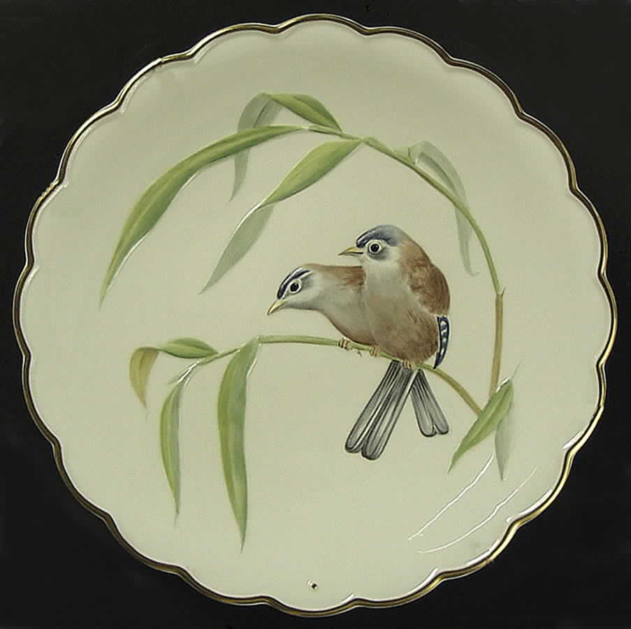 The Birds of Dorothy Doughty Blue-Winged Sivas And Bamboo - Boxed by Royal Worcester-1