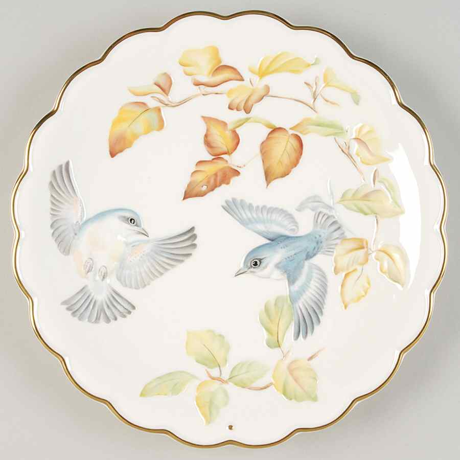 The Birds of Dorothy Doughty Cerulean Warblers And Beech - Boxed by Royal Worcester-1