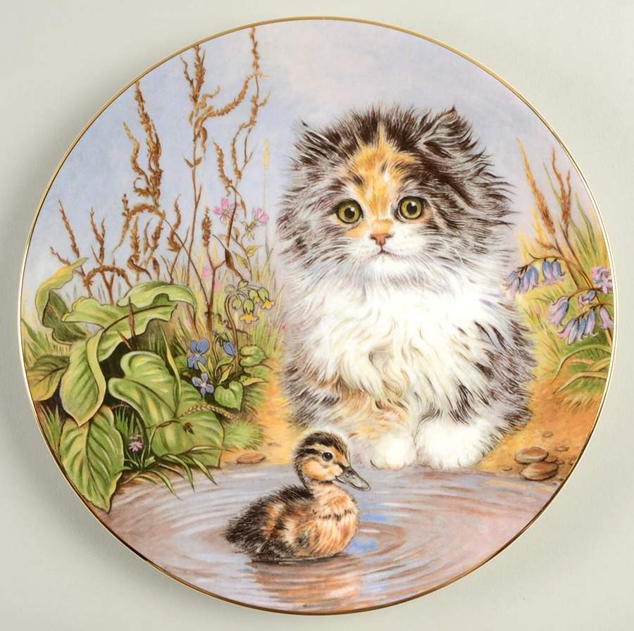 Kitten Encounters Just Ducky - Boxed by Royal Worcester-1