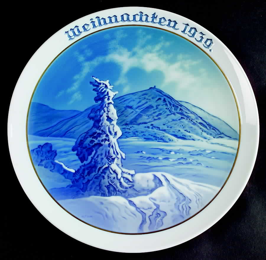 Rosenthal Christmas Plate Schneekoppe Mountain - No Box by Rosenthal - Continental-1