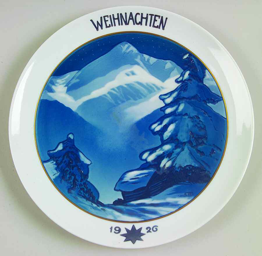 Rosenthal Christmas Plate Christmas In Mountains 1926 - No Box by Rosenthal - Continental-1