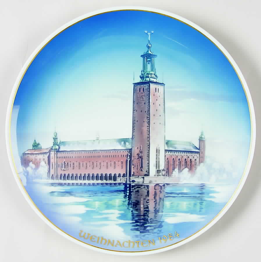 Classic Rose Christmas City Hall Of Stockholm - No Box by Rosenthal - Continental-1