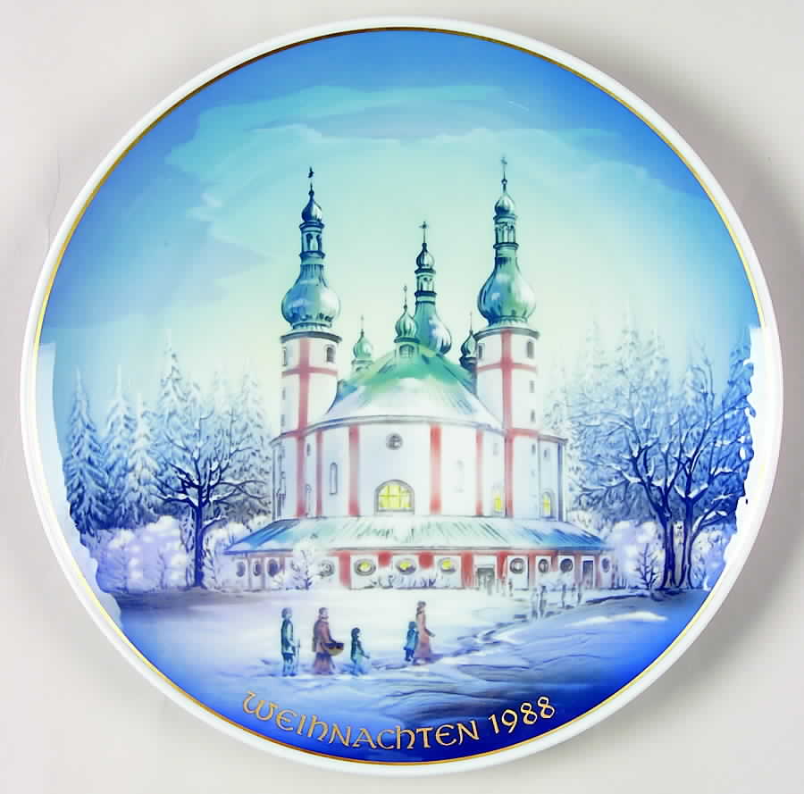 Classic Rose Christmas Pilgrimage Church In Kappe - Boxed by Rosenthal - Continental-1