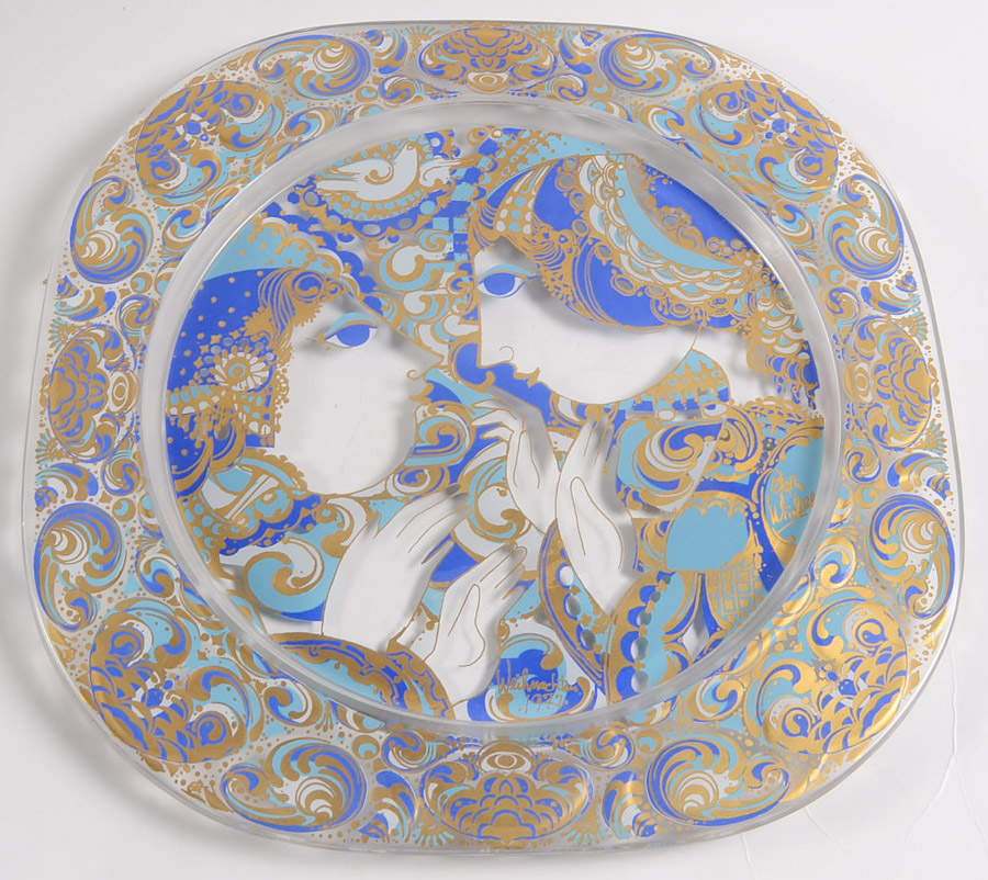 Wiinblad Christmas Plate-Crystal The Annunciation - No Box by Rosenthal-1