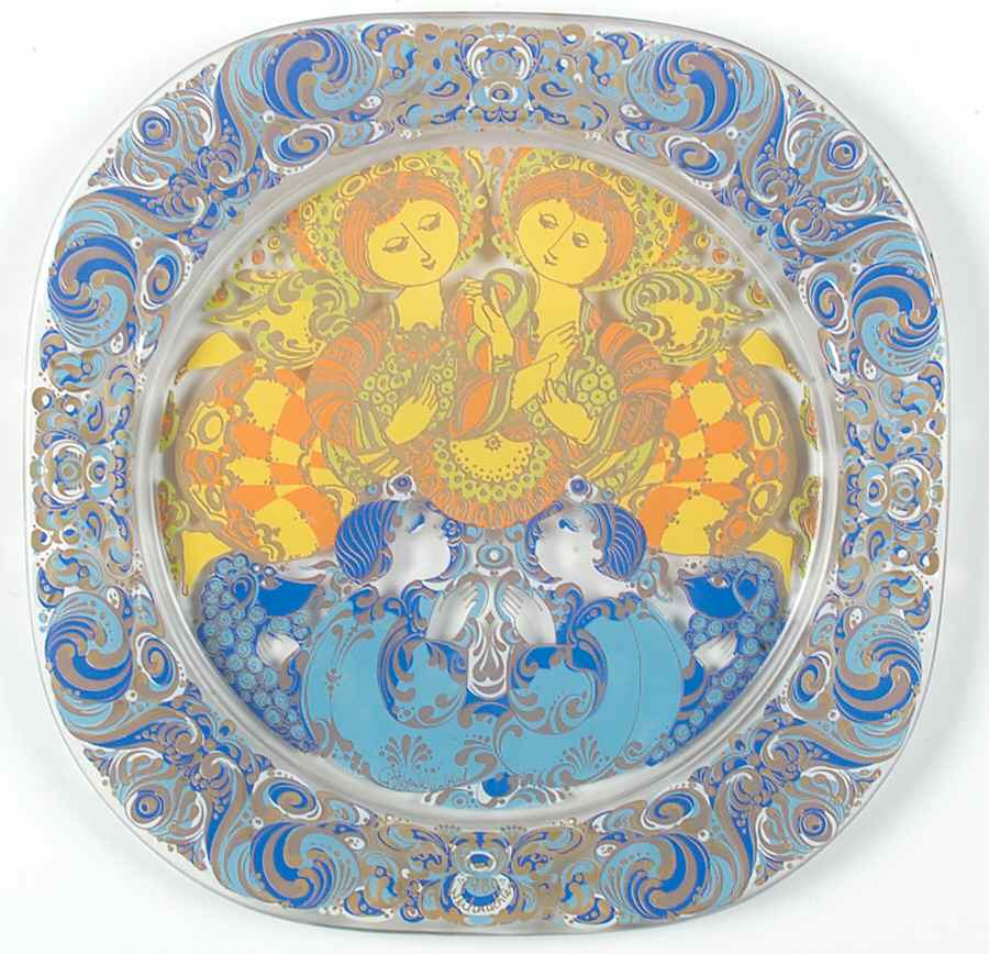 Wiinblad Christmas Plate-Crystal Angel With Shepherds - No Box by Rosenthal-1