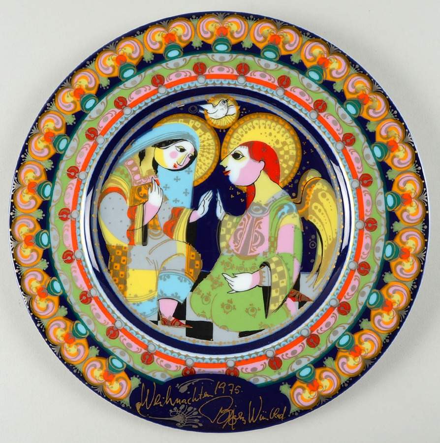 Bjorn Wiinblad Christmas Plate The Annunciation - Boxed by Rosenthal - Continental-1