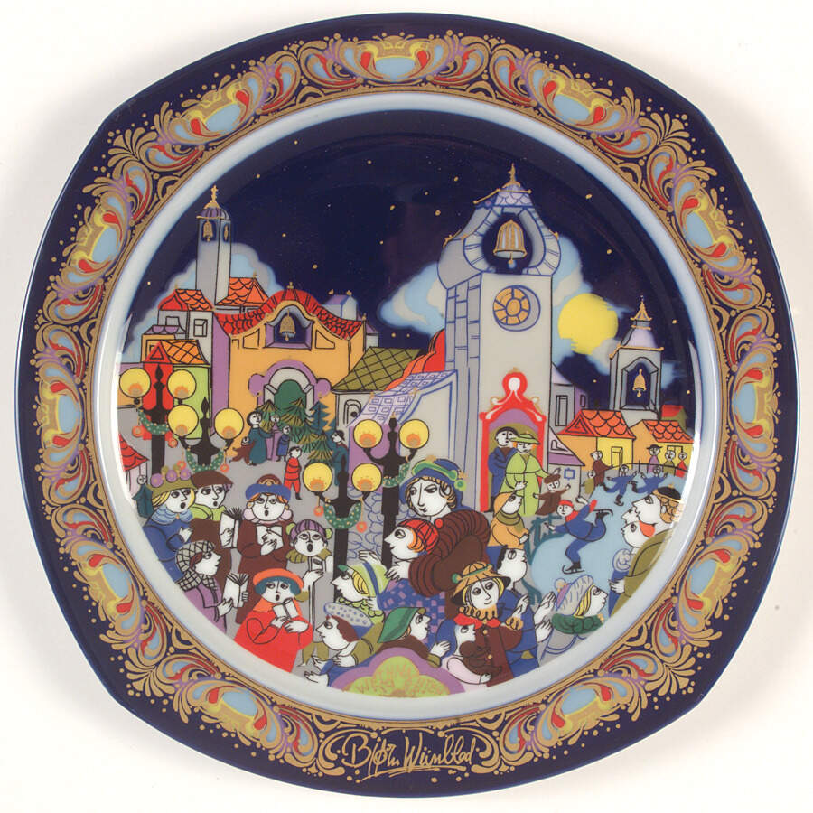 Christmas Carols-Bjorn Wiinblad I Heard The Bells On Christmas Day - Boxed by Rosenthal - Continental-1