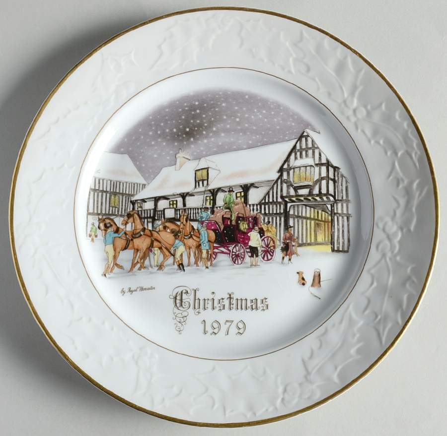 Victorian Family Christmas Eve-God Rest Ye Merry Gentleme - With Box by Royal Worcester-1