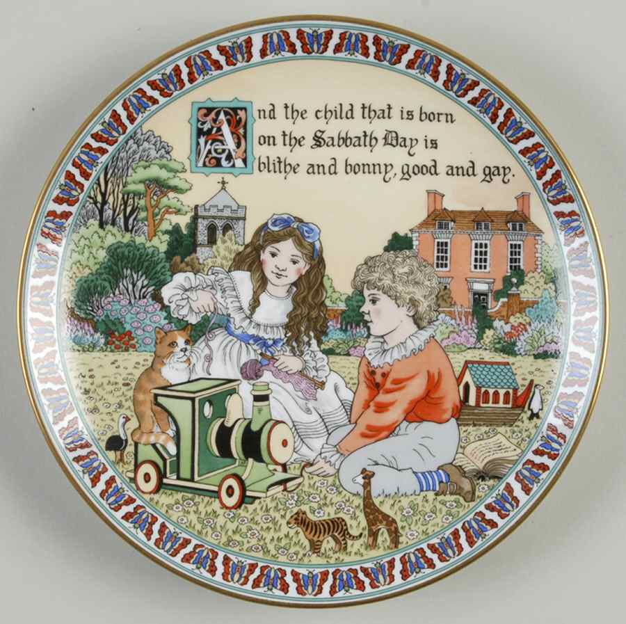 Birthday-Plate Sunday's Child - Boxed by Royal Worcester-1