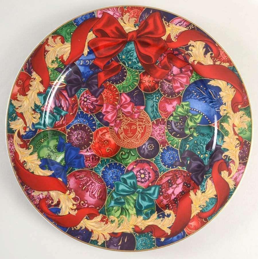 Versace Christmas Plates Reflections Of Holidays - Boxed by Rosenthal - Continental-1