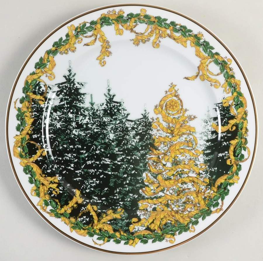 Versace Christmas Plates A Winter's Night - Boxed by Rosenthal - Continental-1
