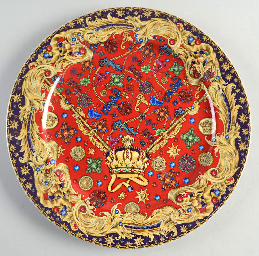 Versace Christmas Plates Barocco Holiday - Boxed by Rosenthal - Continental-1