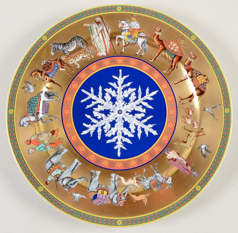 Versace Christmas Plates Christmas Around The World - Boxed by Rosenthal - Continental-1